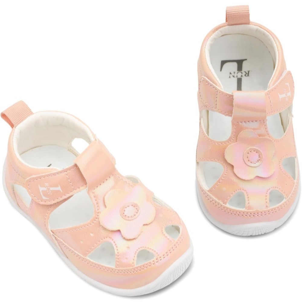 Kids Pink Flower Sandals - Picture 5 of 6